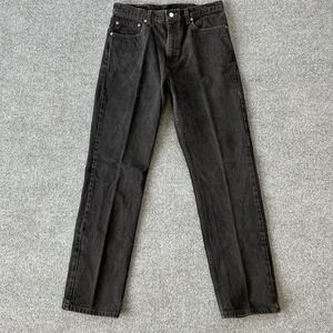 Levis Jeans Men 34 x 33 505 Black VTG USA Made Cotton Denim Regular Straight P14